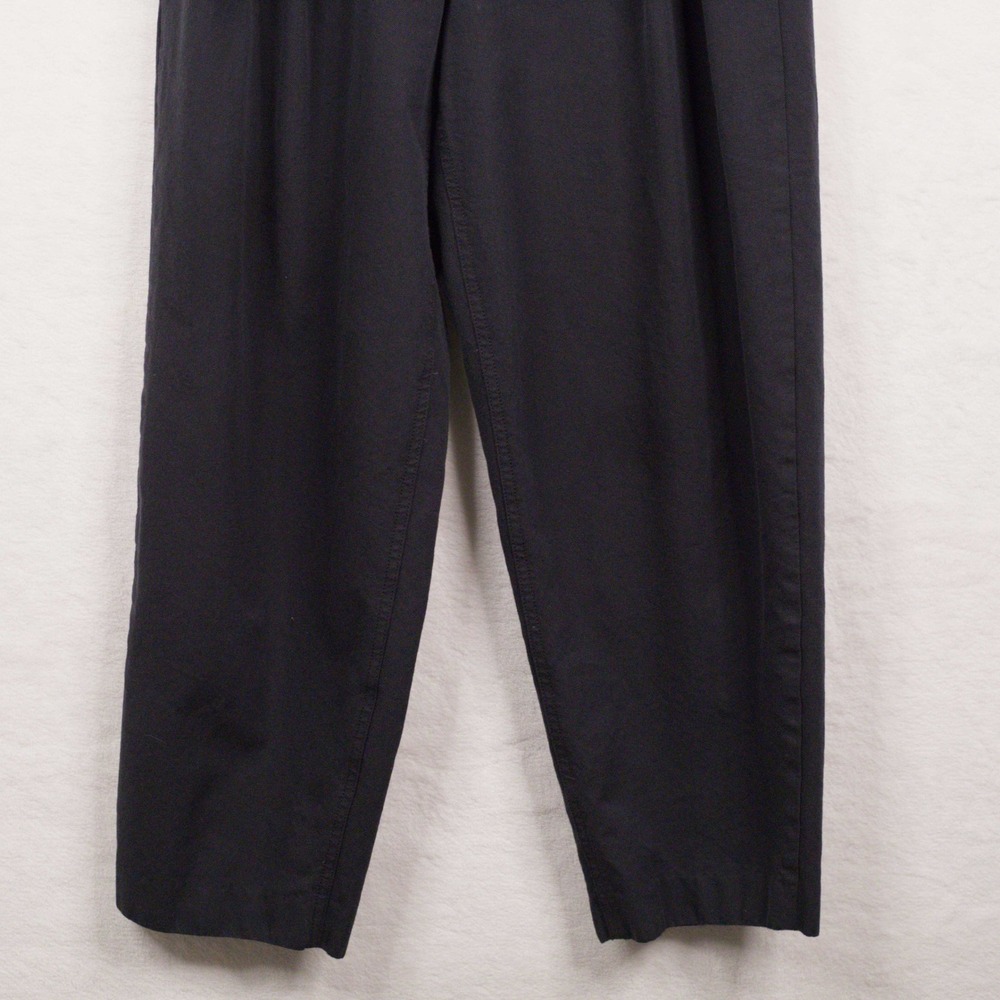 MADEWELL Pleated Carrot Pants Cotton Wool Twill Tapered Trousers Black Coal Sz 2 - Picture 5 of 11